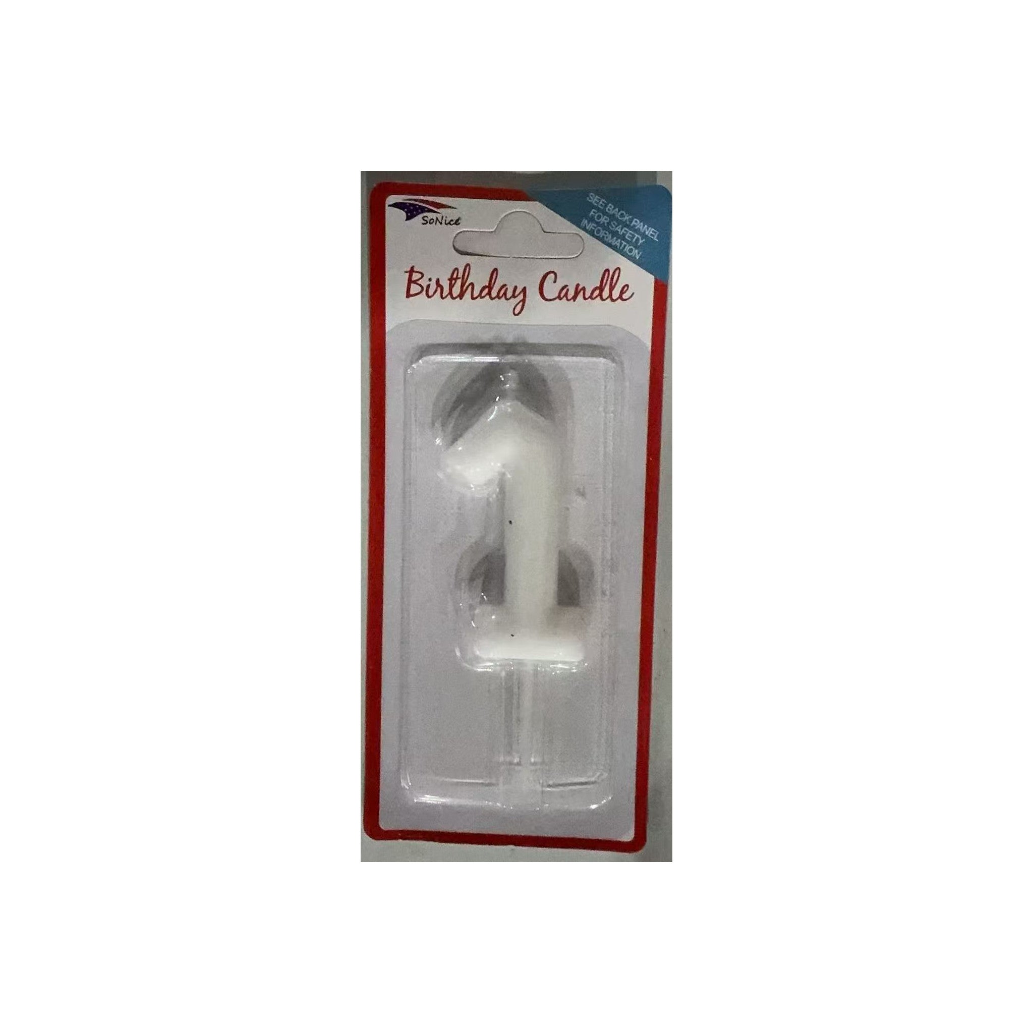 Number Candle White 1